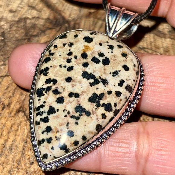 Dalmatian Jasper Pendant 2 1/4” - Picture 6 of 13